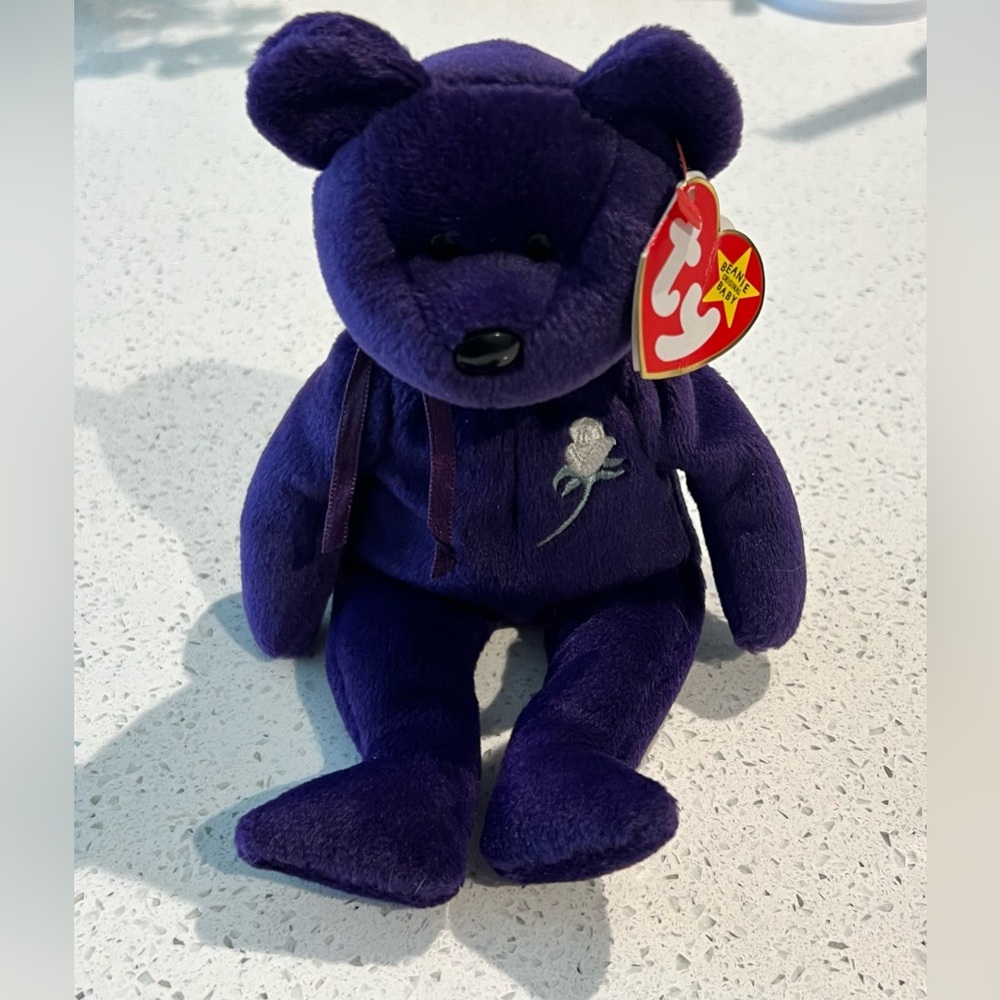 RARE 1997 Ty Beanie Babies Princess Diana Bear EXCELLENT COND ORIGINAL TAG